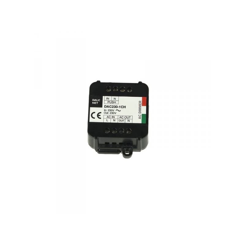 foto del prodotto dac 230 1ch triac ac dimmer taglio di fase con pulsante n.o. memoria 220v 200w dalcnet