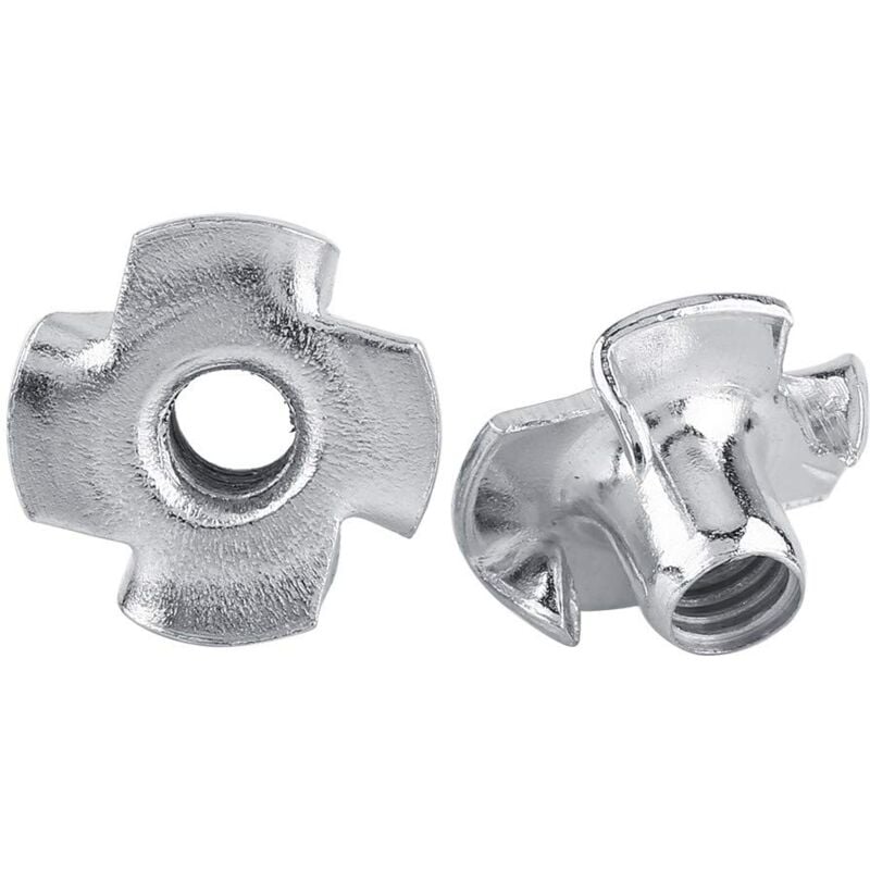 foto del prodotto dadi a t, kit di viti assortite m3 m4 m5 m6 m8, dadi a t in zinco carbonio a quattro punte, per artigiani e dilettanti, lavorazione del legno e