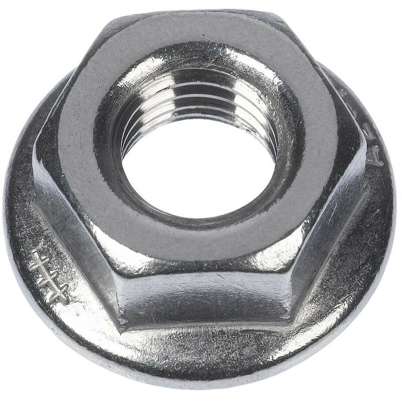 foto del prodotto dado esagonale flangiato mu f m12 in acciaio inox a2 fischer 00071749