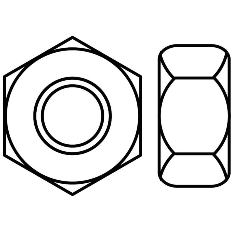 foto del prodotto dado esagonale zincato a 6 facce viswood classe 8 4mm lotto di 100 dadi 