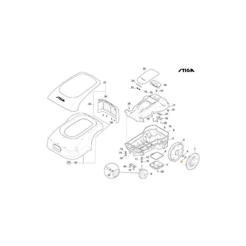 foto del prodotto dado robot tagliaerba modelli a1000 a1500 originale stiga 112156603 0