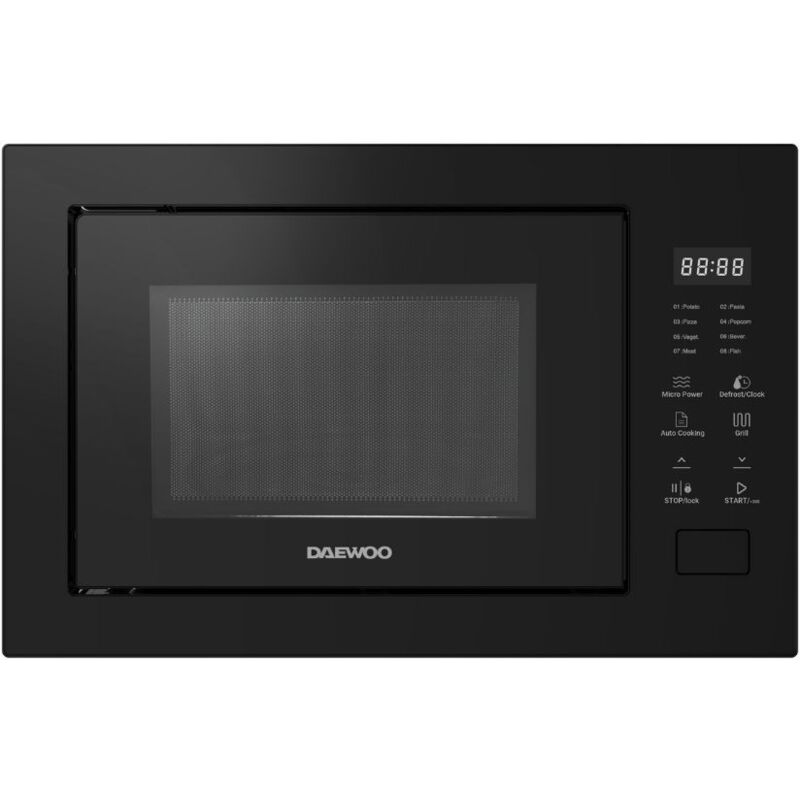 foto del prodotto daewoo forno microonde da incasso con grill mdbd253gb 25 litri nero 8 programmi