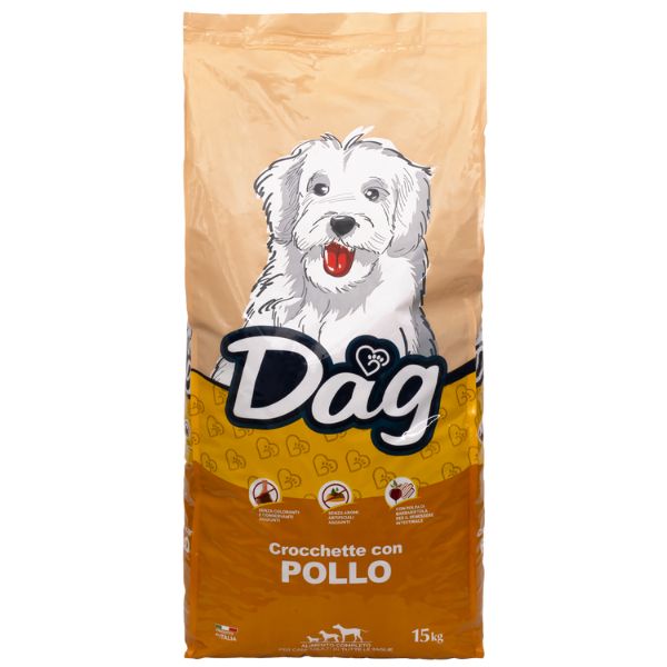 foto del prodotto dag dog adult all breeds pollo pollo croccantini per cani 1 ordine scegli lo sconto bzr5 bzr20 200 punti fedelt 