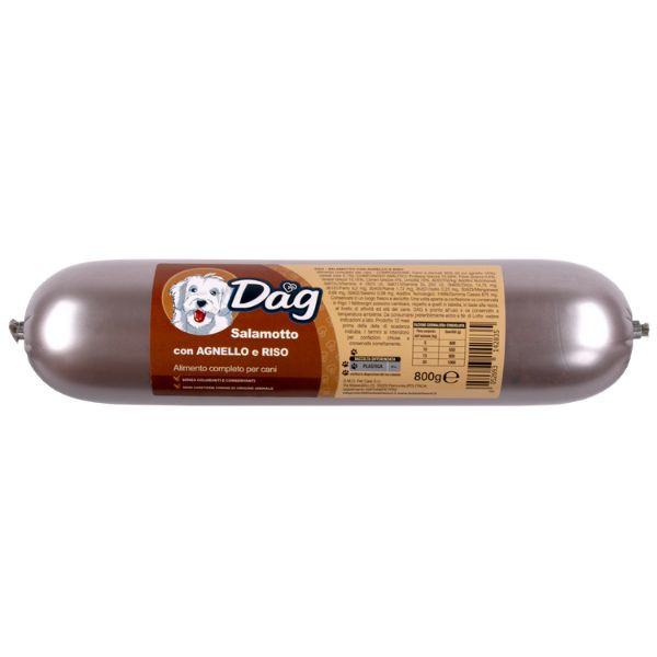 foto del prodotto dag dog adult all breeds salamotto alimento umido 800 gr agnello e riso cibo umido per cani 1 ordine scegli lo sconto bzr5 bzr20 200 punti fedelt 