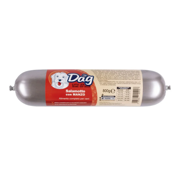 foto del prodotto dag dog adult all breeds salamotto alimento umido 800 gr manzo cibo umido per cani 1 ordine scegli lo sconto bzr5 bzr20 200 punti fedelt 