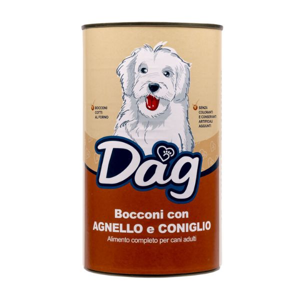foto del prodotto dag dog all breeds bocconi 1240 gr agnello e coniglio cibo umido per cani 1 ordine scegli lo sconto bzr5 bzr20 200 punti fedelt 