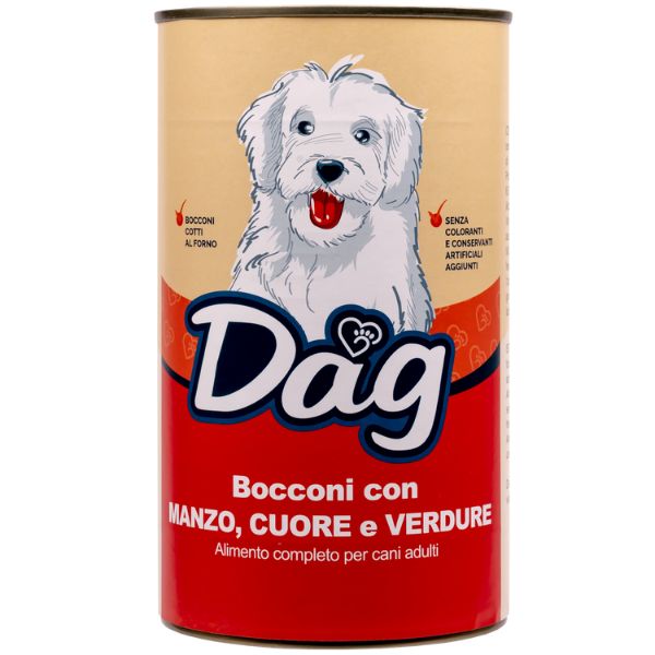foto del prodotto dag dog all breeds bocconi 1240 gr manzo cibo umido per cani 1 ordine scegli lo sconto bzr5 bzr20 200 punti fedelt 