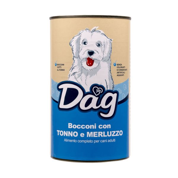 foto del prodotto dag dog all breeds bocconi 1240 gr tonno e merluzzo cibo umido per cani 1 ordine scegli lo sconto bzr5 bzr20 200 punti fedelt 