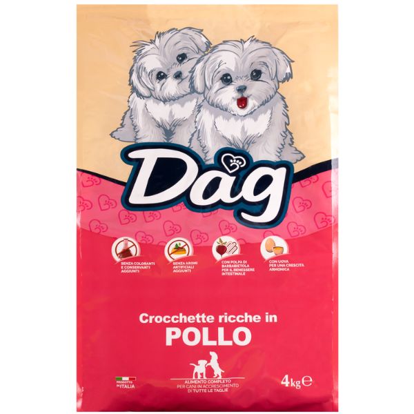 foto del prodotto dag dog puppy all breeds pollo 4 kg 1 ordine scegli lo sconto bzr5 bzr20 200 punti fedelt 
