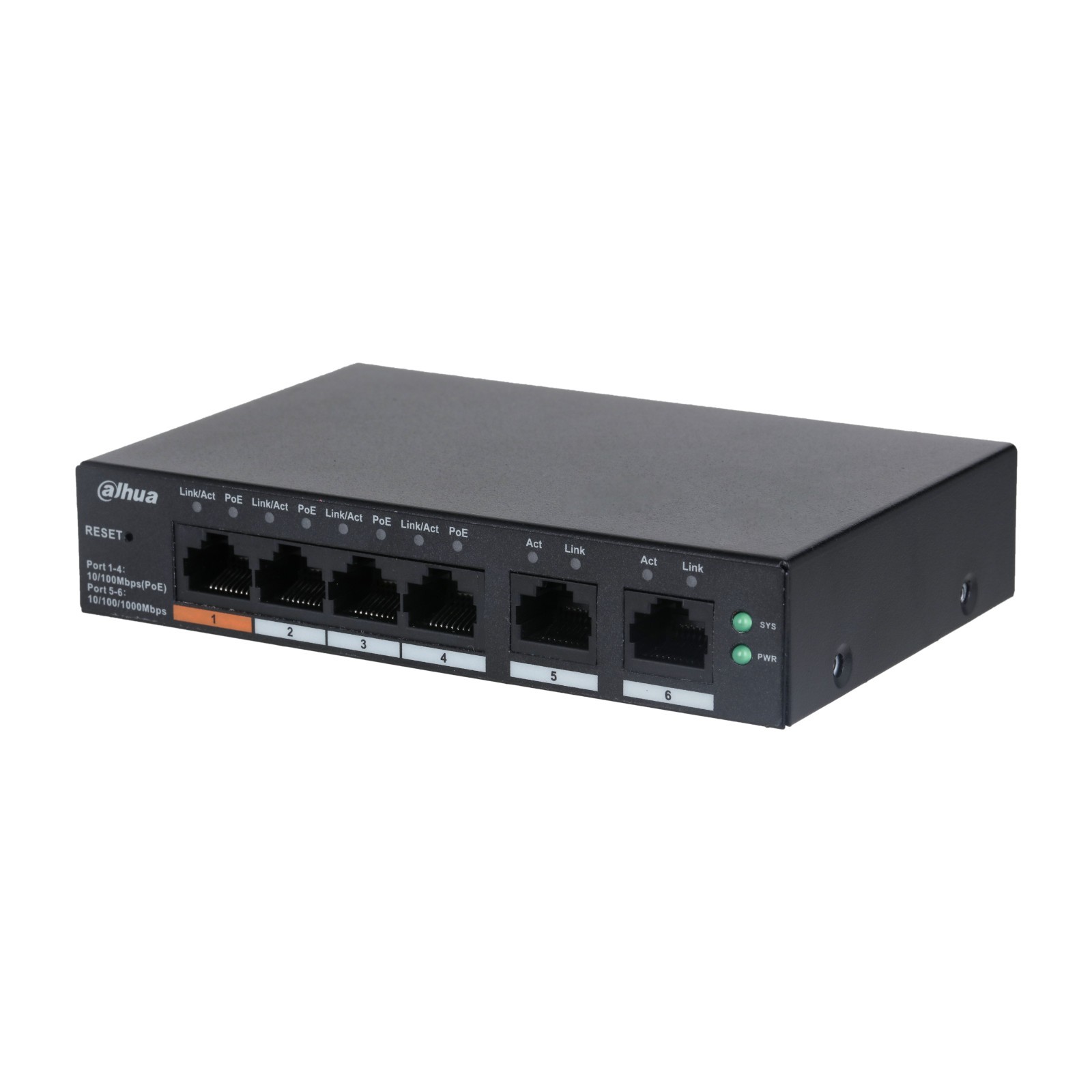 foto del prodotto dahua 6 porte poe cloud managed desktop switch cs4006-4et-60