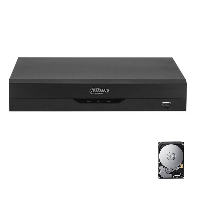 foto del prodotto dahua dvr 16 canali ibrido wizsense xvr4116hs i ahd hd 500 gb