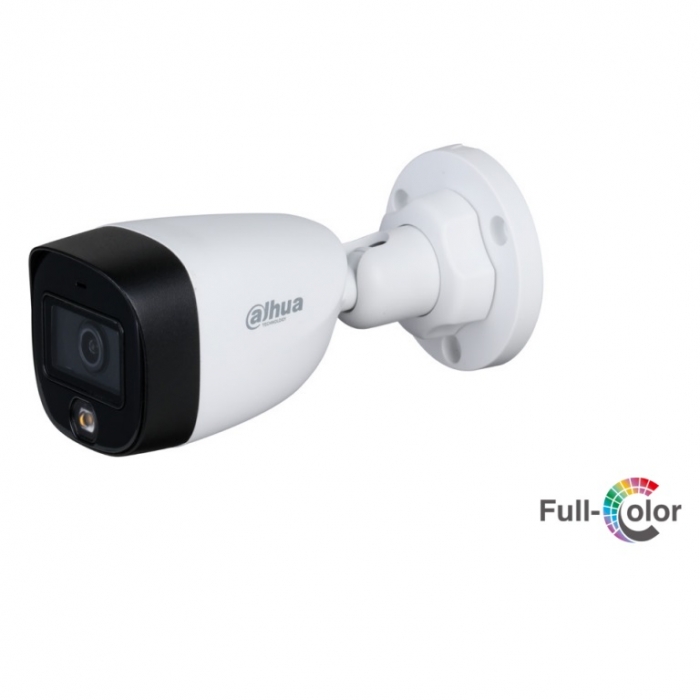 foto del prodotto dahua hac hfw1209cp led telecamera bullet 2 mpx hdcvi a colori 2.8mm full color