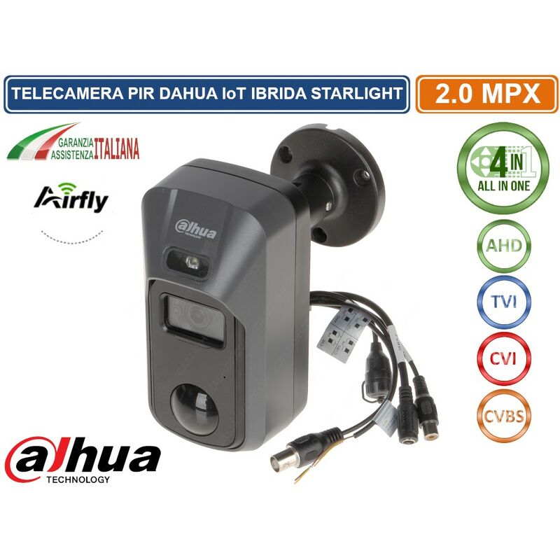 foto del prodotto dahua hac me2241c telecamera pir hdcvi5.0 full hd 1080p 2mpx 2.8mm active deterrence iot starlight audio ip67