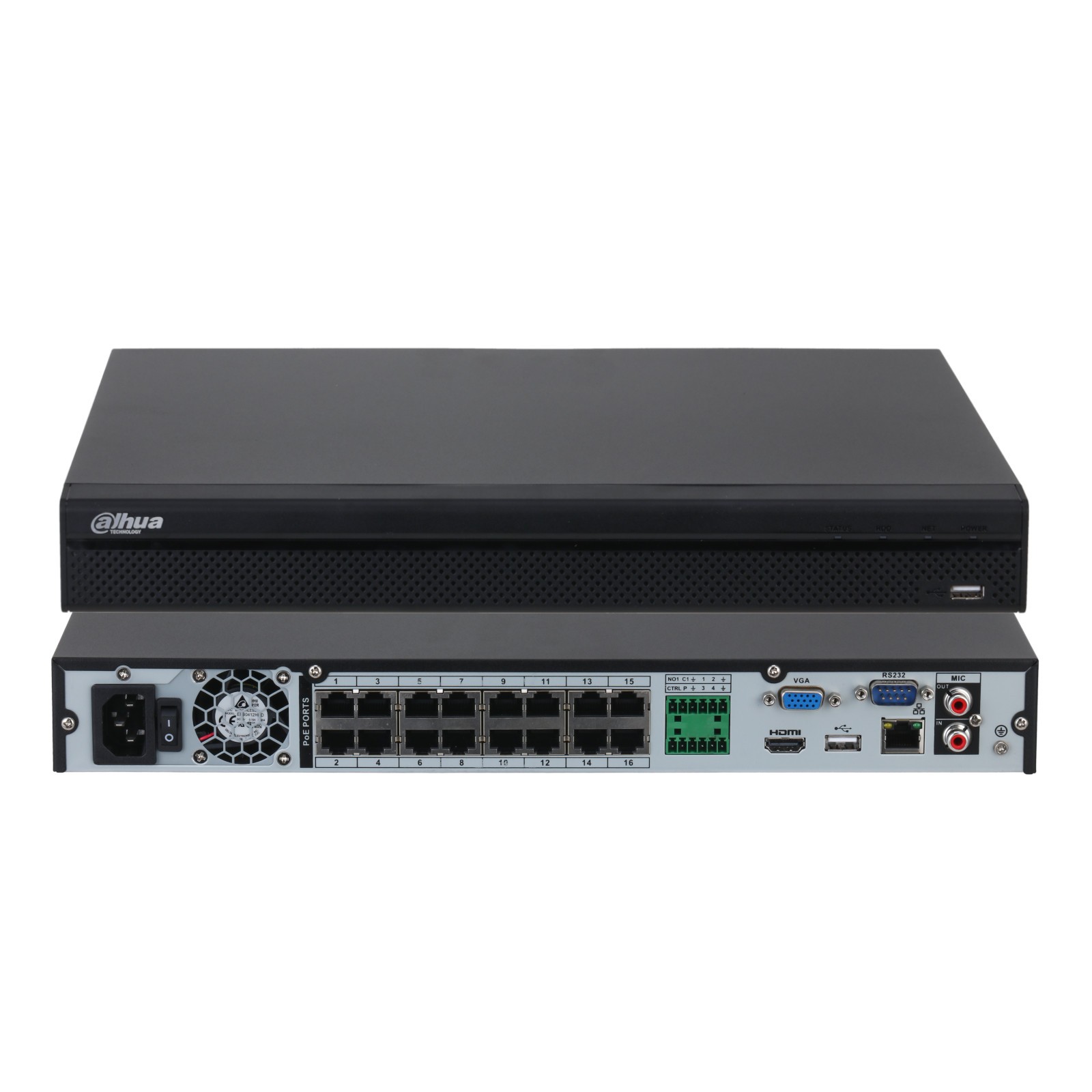 foto del prodotto dahua nvr 16ch poe registratore nvr4216-16p-4ks3