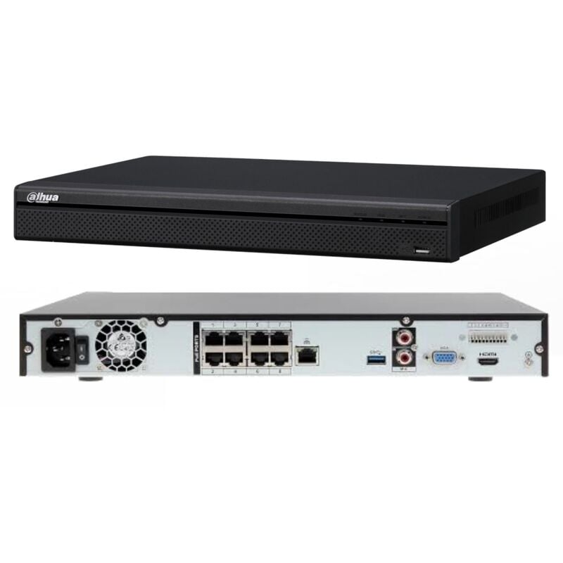 foto del prodotto dahua nvr 8ch poe 4k 8mp h.265 ivs nvr4208 8p 4ks2 l