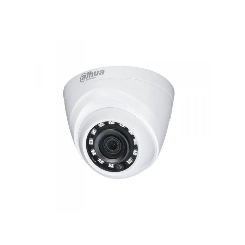 foto del prodotto dahua telecamera analogica dome 720p 1mp ottica fissa 2.8mm ip67 dc12v hdcvi smart ir carcassa plastica hac hdw1000rp