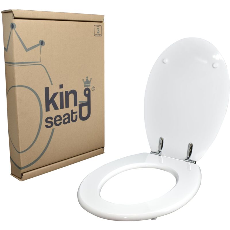foto del prodotto daikin copriwater in mdf, serie ellisse della ideal standard, bianco, con cerniere in ottone cromato.