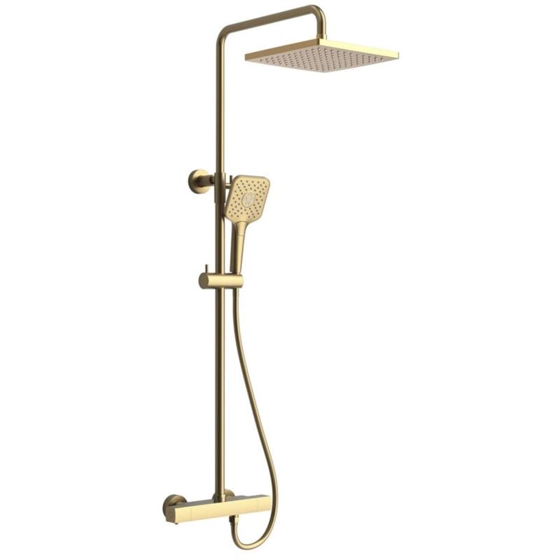foto del prodotto dakar set doccia con termostato, 30x30 cm, 3 getti, oro sz139gb sapho