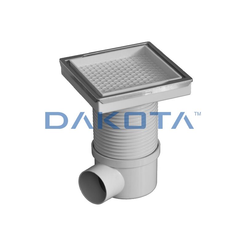 foto del prodotto dakota chiusino sifonato per mattonelle mm.115x115 int. 130x130 est.