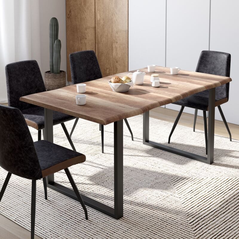 foto del prodotto dakota mesa de comedor para 6 personas con patas en forma de u de dise o industrial 160 cm