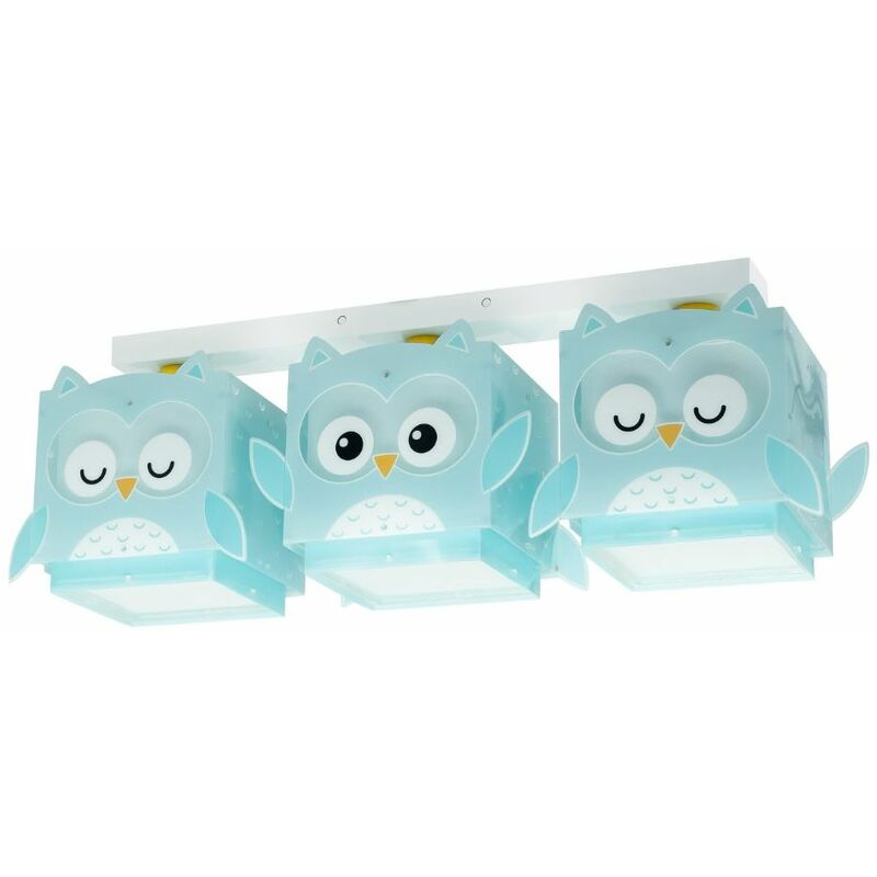 foto del prodotto dalber plafoniera per bambini a 3 luci little owl
