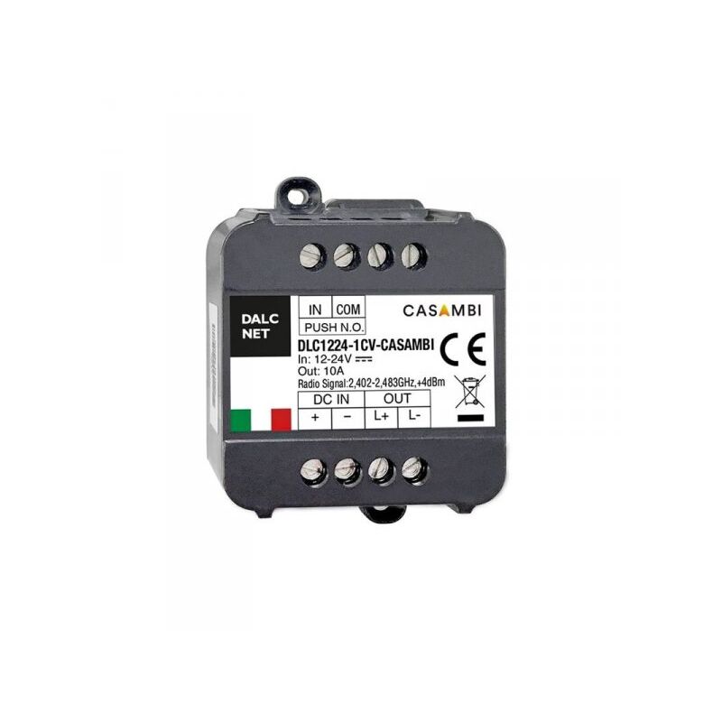 foto del prodotto dalcnet dlc1224 1cv casambi led dimmer bluetooth app casambi e pulsante n.o. per striscia led mono colore 12v 24v 10a