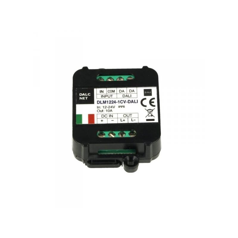foto del prodotto dalcnet dlm1224 1cv dali led dimmer bus dali 12v 24v 10a pulsante n.o. 0 1 10v potenziometro