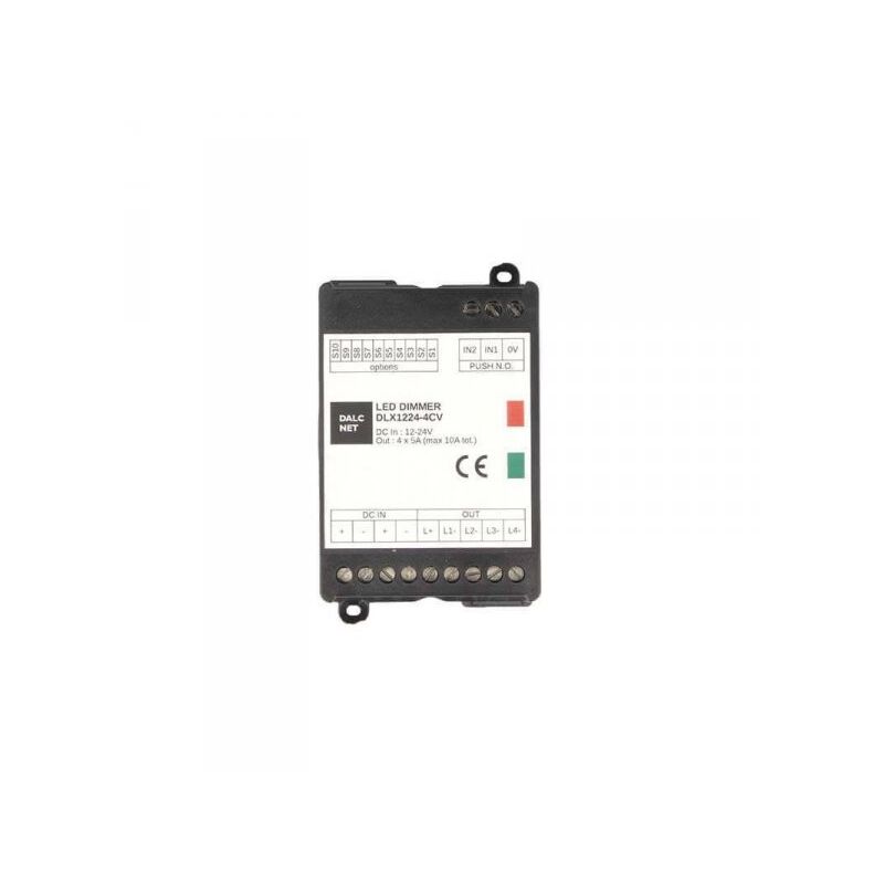 foto del prodotto dalcnet dlx1224 4cv led dimmer 4 canali cct rgb rgbw 2 pulsanti no