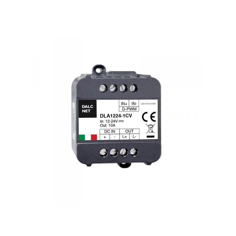 foto del prodotto dalcnet easy booster led amplificatore segnale pwm dc 12v 24v 10a cv dla1224 1cv