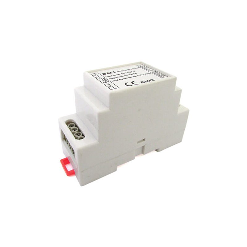 foto del prodotto dali led rgb controller centralina 3 canali dc12v 24v 3x4a attacco guida rotaia din dl111