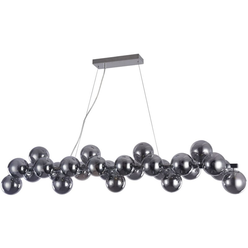 foto del prodotto dallas lampada a sospensione da soffitto cromata, 25 luci, g9