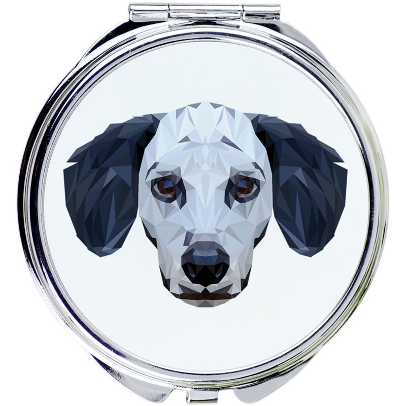 foto del prodotto dalmata, pointer dalmata specchio con foto e iscrizione geometrica di art dog