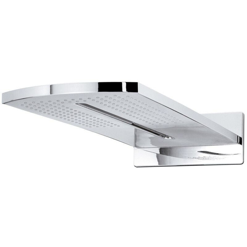 foto del prodotto damast soffione doccia blade a muro ottone abs cromato 2 getti