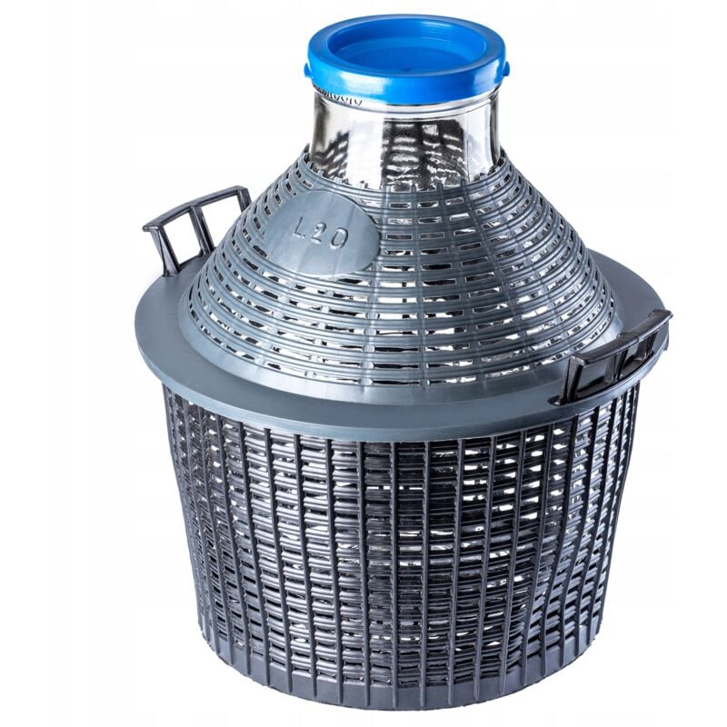 foto del prodotto damigiana di vetro kadax da 10 litri, grande dame jeanne con coperchio in plastica, ideale per lo stoccaggio, la conservazione e la fermentazione del