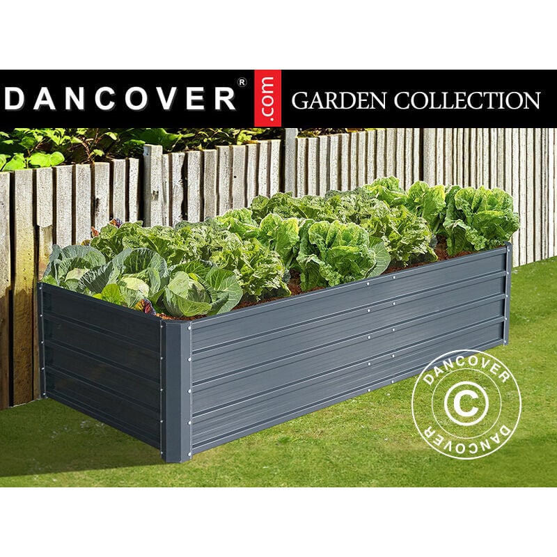 foto del prodotto dancover aiuola rialzata, 0,9x1,8x0,47m, 800l, antracite