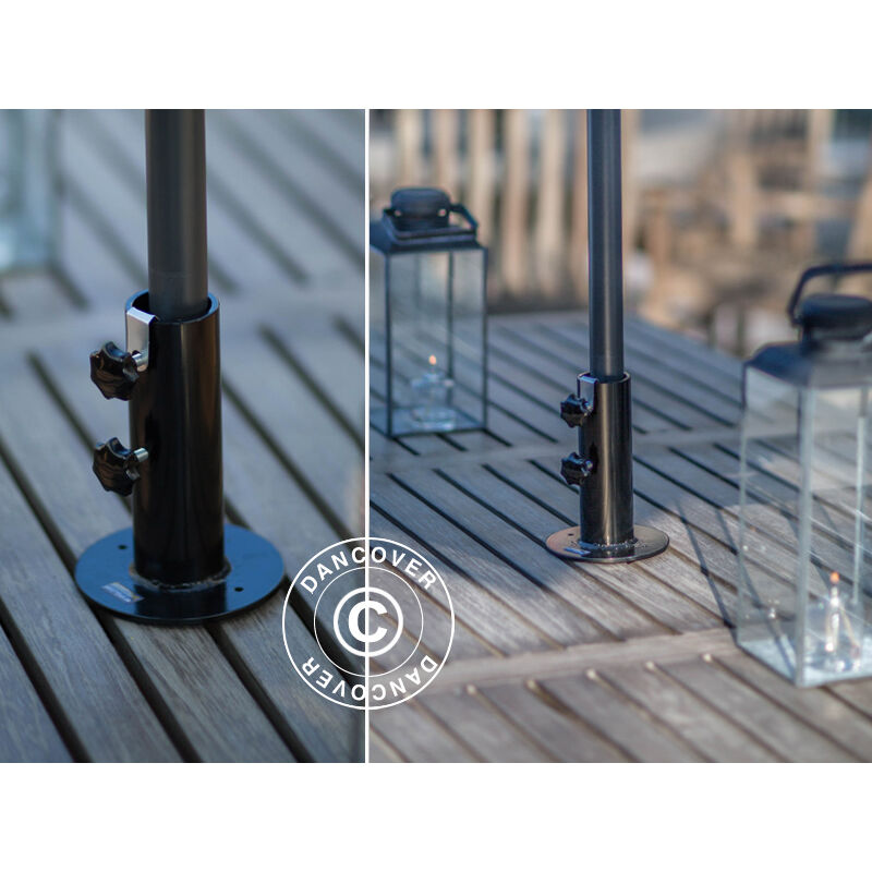foto del prodotto dancover base per ombrellone per terrazza in legno, nero