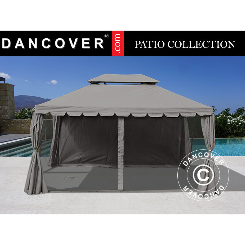 foto del prodotto dancover gazebo da giardino osiris 3x4m, grigio