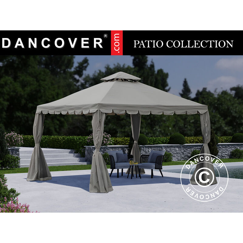 foto del prodotto dancover gazebo da giardino osiris 4x4m, grigio