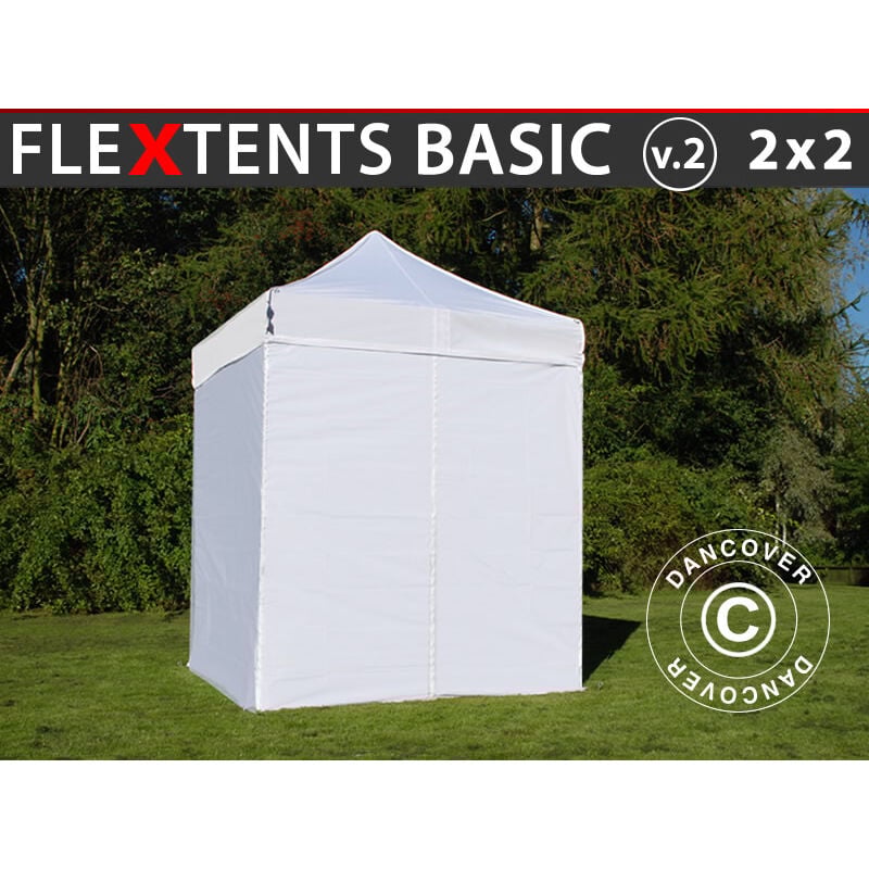 foto del prodotto dancover gazebo pieghevole gazebo rapido flextents basic v.2, 2x2m bianco,
