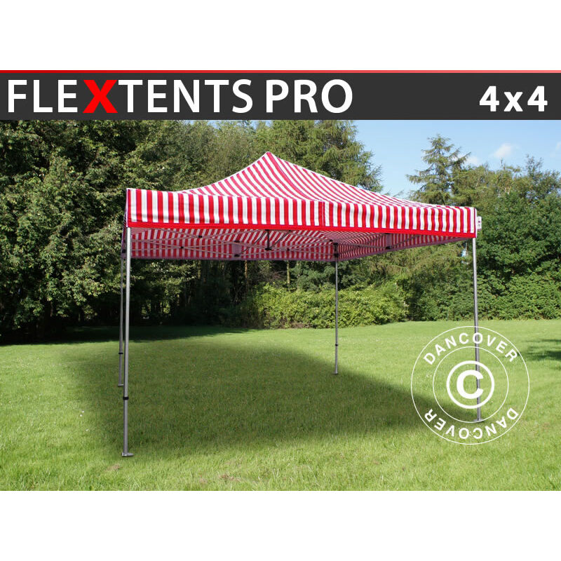 foto del prodotto dancover gazebo pieghevole gazebo rapido flextents pro 4x4m rigato