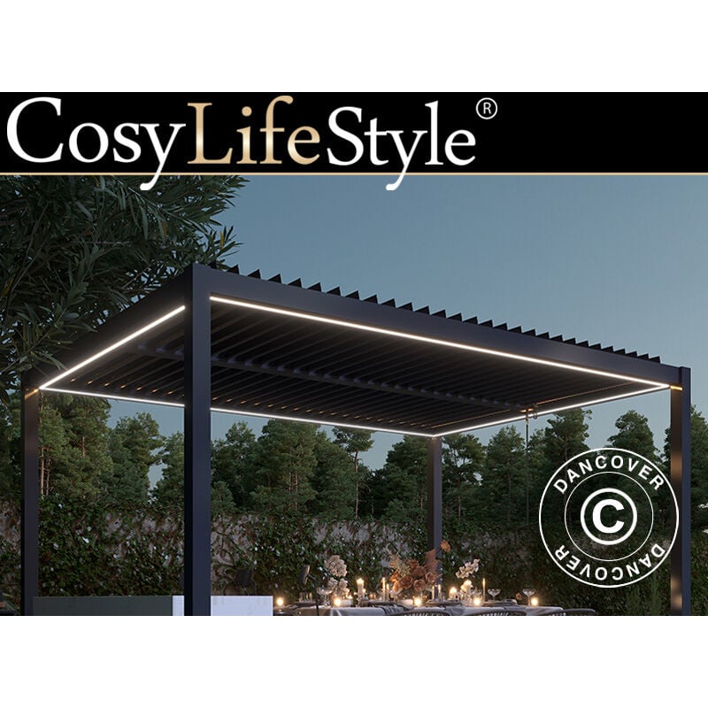 foto del prodotto dancover striscia luminosa led per pergola san pablo 3x3m, 4 pz., bianco