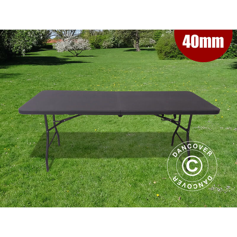foto del prodotto dancover tavolo pieghevole 180x74x74cm, nero 1 pz. 
