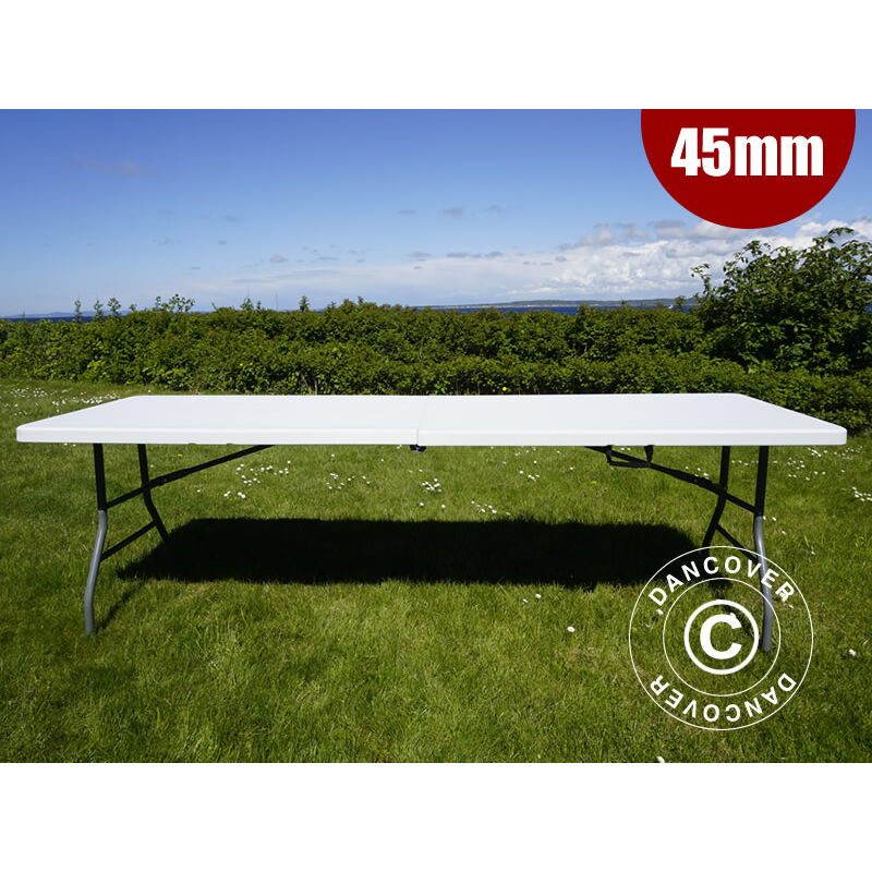 foto del prodotto dancover - tavolo pieghevole 240x76x74cm, grigio chiaro (25 pz.)