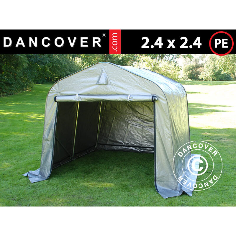 foto del prodotto dancover tenda magazzino tenda garage pro 2,4x2,4x2m pe, grigio