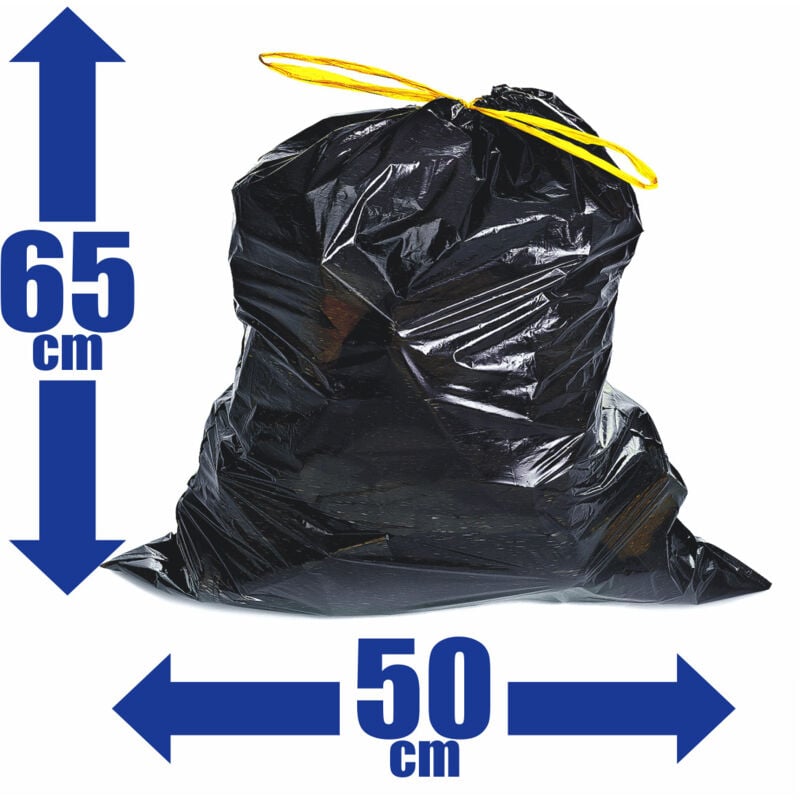 foto del prodotto dandibo 100x sacchetti per bidoni 30l coulisse extra antistrappo forte sacchetti per bidoni coulisse sacchetto per bidoni ldpe 38 my sacchetti per