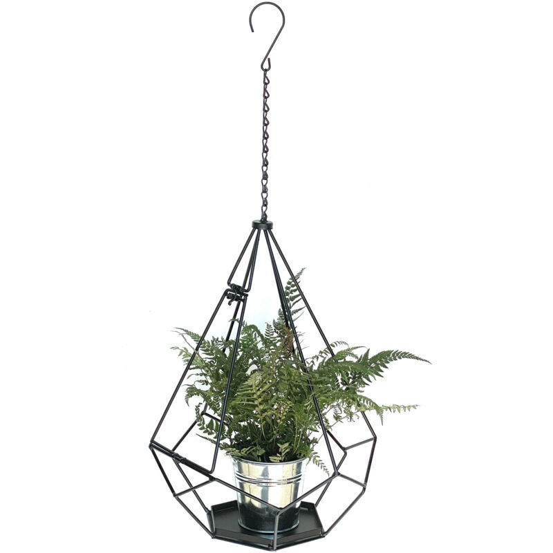 foto del prodotto dandibo cesto da appendere piante da parete in metallo per interni 82 cm 96075 l con porta 6 angoli appendipianta appendipianta fiori appendipianta