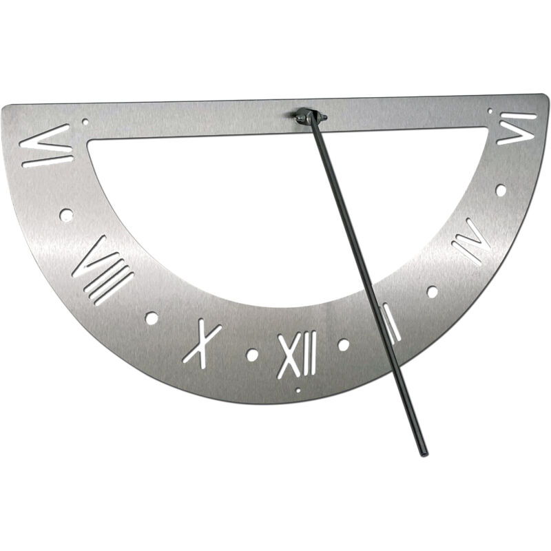 foto del prodotto dandibo meridiana in acciaio inox per montaggio a parete 70 cm acciaio inox 96206 regolabile orologio da giardino resistente alle intemperie