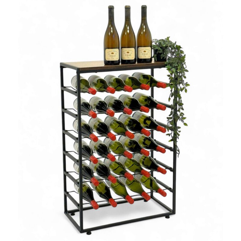 immagine 0 del prodotto dandibo porta bottiglie metallo nero in piedi 30 bottiglie 96605 porta bottiglie porta vino portabottiglie