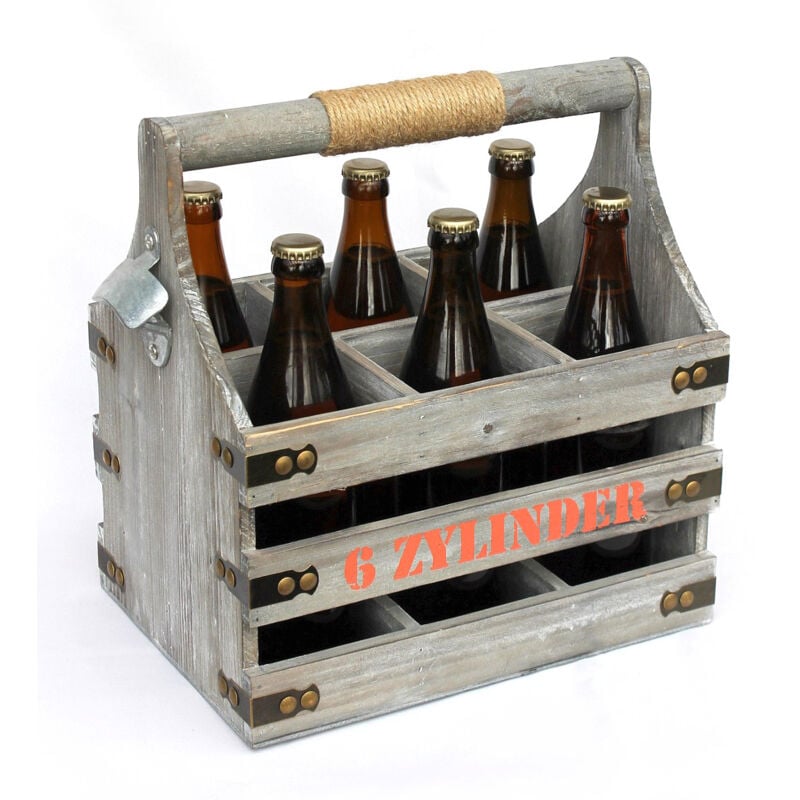 foto del prodotto dandibo portabirra con apribottiglie portabottiglie 6 cilindri 93540 cassa di birra in legno