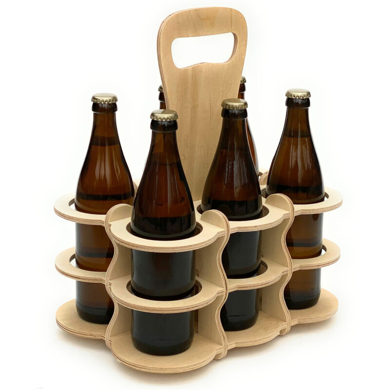 foto del prodotto dandibo portabottiglie in legno 6 bottiglie portabottiglie 96143 cesto per bottiglie borsa da uomo birra